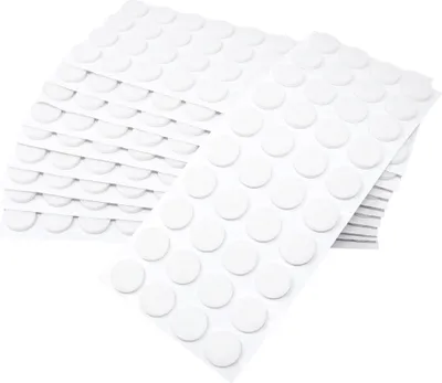 Produktbild von Adsamm® | 400 x selbstklebende Filzgleiter / Weiß / Ø 18 mm / rund / Möbelgleiter aus Filz mit 3.5 mm Stärke