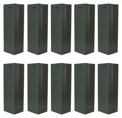 Produktbild von Solidchoice – Set mit 10 Flaschenbeuteln, dunkelgrün – 40 x 12 x 9 cm – Für Wein und Champagner