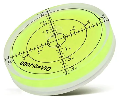 Produktbild von 60 mm Wasserwaage, Präzisions-Bullseye-Wasserwaage mit Skala, Mini-Runde Wasserwaage, Neigungsmesser für Kamera-Plattformen