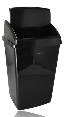 Immagine prodotto di Contenitore per rifiuti da 50 litri, dimensioni 66x33x38 cm, in plastica, con coperchio a ribalta, ideale per la cucina