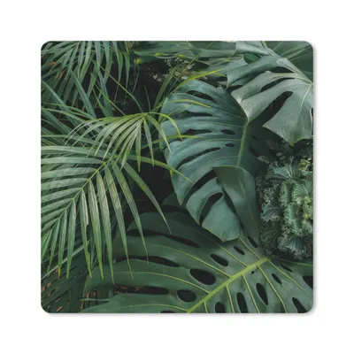 Produktbild von MuchoWow® Mauspad Mousepad Pflanzen - Dschungel - Blätter - Tropisch 30x30 cm - Mousepads - Maus Mat - Pad - Mausunterlage - Gaming