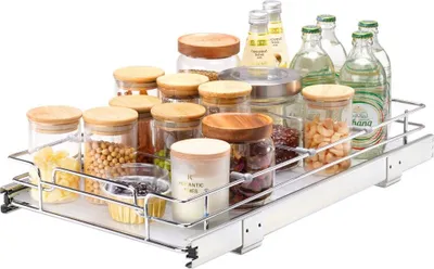 Produktbild von Ausziehbares Gewürzregal Küchenschrank - Schiebeschublade 279x533x63,5 mm - Stehend Gewürzregal - Mehrzweck Spülschrank Organizer - Unterschrankregal Waschbecken.