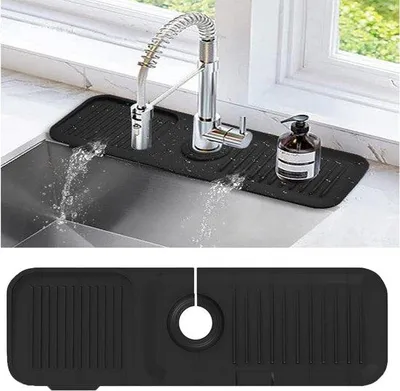 Produktbild von Silikonmat für Badewanne - Schutzmat für Abfluss - Wasserablaufschutzmatte