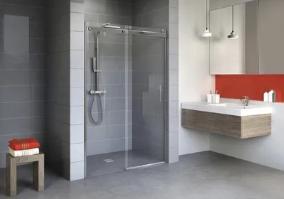 Produktbild von Schiebetür in Nische Schulte Alexa Style 2.0 Breite 140 cm Klarglas Profilfarbe chrom