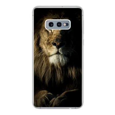 Produktbild von MuchoWow® Handyhülle Schutzhülle Hülle für Samsung Galaxy S10e Löwe - Licht - Schwarz Silikon Softcase Handy Hülle - Handy