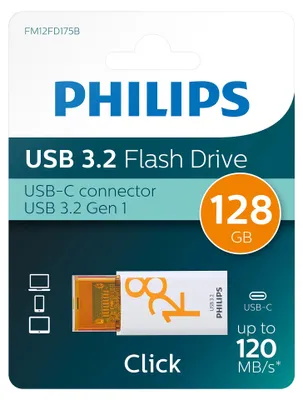 Produktbild von Philips USB-Stick 128 GB USB-C USB 3.2 Click Edition Leserate bis 120 MB/s