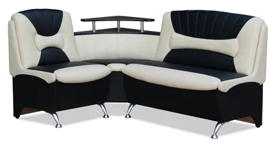 Produktbild von Eckbank Arabika Essecke Sitzbank in Schwarz Beige Hellbeige Kunstleder mit Ablage Stauraum