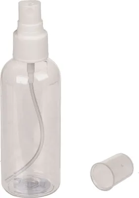 Produktbild von Zerstäuber 100 ml aus Kunststoff ca. 13 cm Pump Spray Fläschchen transparent