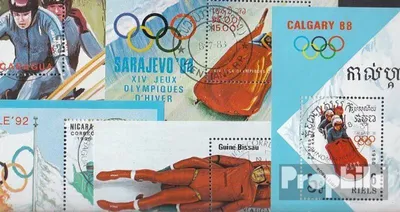 Produktbild von Briefmarken Motive 5 verschiedene Bobsport Blöcke