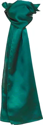 Immagine prodotto di Sciarpa di raso da donna - Colore: Verde bottiglia - Dimensioni: 120 x 25cm
