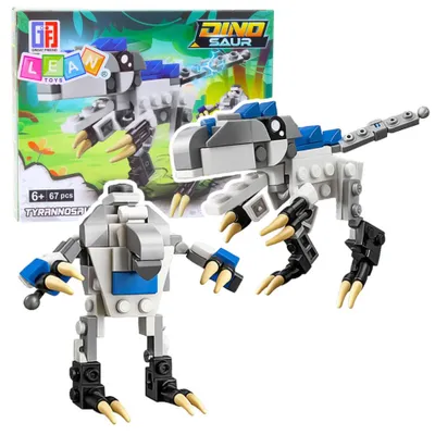 Obrázek produktu pro Stavebnice 2 v 1: Dinosaurus Robot, Tyrannosaurus Rex, 67 dílků.