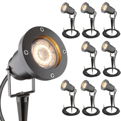 Image de HOFTRONIC - Spot à piquet LED 9x XL Aluminium IP65 GU10 20W Noir