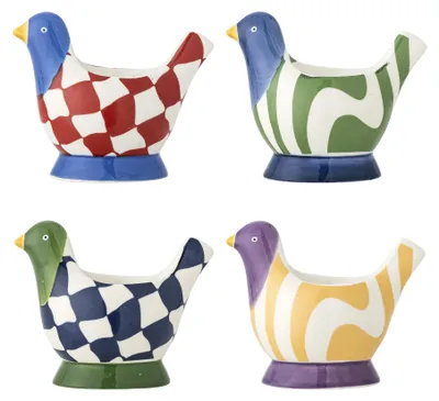 Produktbild von Bloomingville Birdy, Steingut, Mehrfarbig, Muster, 80 mm, 80 mm
