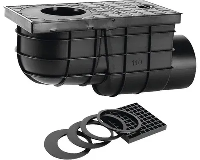 Immagine prodotto di Geiger HACO LSVB DN 110 Sifone per acqua da tetto lato nero