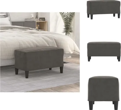 Obrázok produktu pre vidaXL Lavica tmavosivá 70x35x41 cm zamat - Lavice