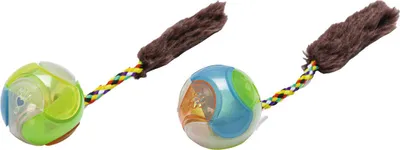 Image de Beeztees Jouet pour chat balle colorée avec queue 4,5cm