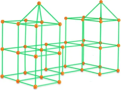 Image de Kit de construction de tente fort pour enfants, jouet de construction STEM phosphorescent 140P
