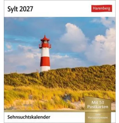 Produktbild von Sylt Sehnsuchtskalender 2027 - Wochenkalender mit 53 Postkarten
