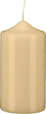 Produktbild von Stumpen Kerzen Pinie 25 x Ø 8 cm, 6 Stück getauchte Stumpenkerzen mit Spitzkopf in RAL Qualität
