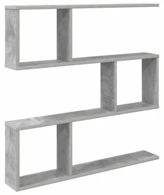 Obrázek produktu pro vidaXL Nástěnná police, betonová šedá barva, 80 x 12 x 79,5 cm, materiál: dřevotříska