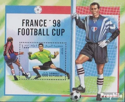 Produktbild von Briefmarken Somali Republic 1997 Mi Block1997F die Legalität dieser Ausg. ist ungeklärt postfrisch Fußball-WM 1998