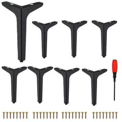 Productafbeelding van Set van 8 Metalen Meubelpoten 17 cm voor Kasten en Tafels