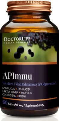 Produktbild von Doctor Life APImmu, wspierający układ oddechowy i odporność, 60 kapsułek
