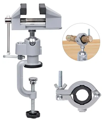 Imagen del producto de Solidchoice - Pinza de sujeción para mesa, con rotación de 360° y ventosa