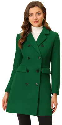 Immagine prodotto di Cappotto invernale da donna Allegra K, elegante revers sagomato, trench coat a doppiopetto