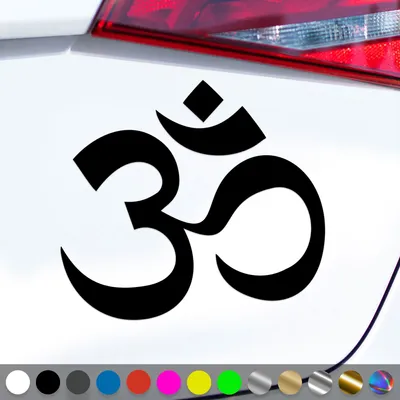 Produktbild von PantherPixel Om Aufkleber Ohm Buddhismus Meditation Yoga Sticker Auto Geschenkidee Farbe Schwarz