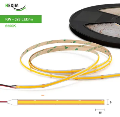 Produktbild von HEXIM COB LED Strip selbstklebend 1-15 Meter LED Streifen IP20/65 3000K-6000K CCT RGB