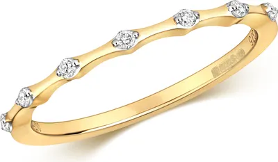 Produktbild von Funkelndes Feuer 9 Karat (375) Gold Damen - Diamant Ring Brillant-Schliff 0.07 Karat GH - SI3-I1, 57 (18.1); TRS34766RSP