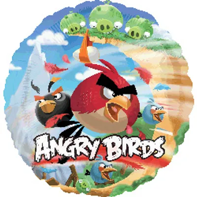 Produktbild von Folienballon Angry Birds rund