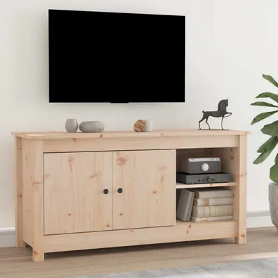 Produktbild von "Rabatt" TV-Schrank - Fernsehschrank - TV-Lowboard - 103x36,5x52 cm Massivholz Kiefer - TV-Schränke CC21195