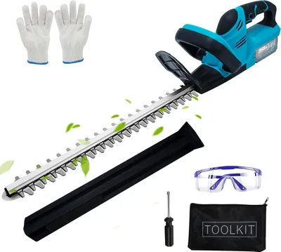 Produktbild von Akku Heckenschere,500W Elektrische Gartenschere Heckenschere,Dual Schnittklingen,51cm Schnittlänge,15mm Zahnabstand,Garden Landscaping (Ohne Batterie)