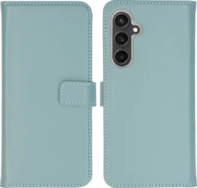 Immagine prodotto di Custodia a libro in vera pelle Selencia Samsung Galaxy S23 FE - Air Blue