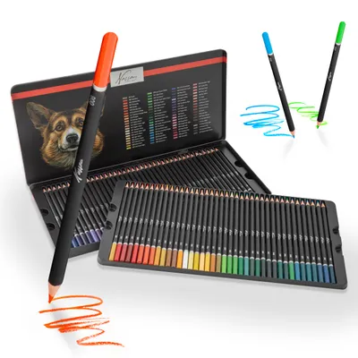 Produktbild von Nassau Fine Art Professioneel 80er Buntstifte Set - Zeichenset Professionelle Farbstifte - Reichhaltige & lebendige Farben - Professionelle Farbstifte für Kinder und Erwachsene