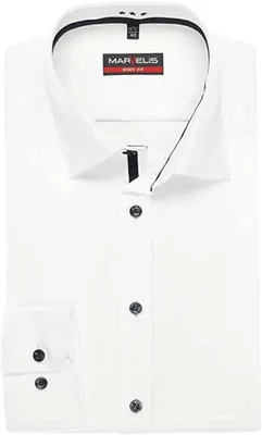 Produktbild von Marvelis - Body Fit - Herren Langarm Hemd, (757964), Größe:37, Farbe:Weiß (00)