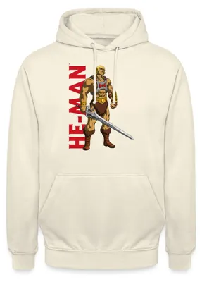 Produktbild von Spreadshirt Masters Of The Universe He-Man Uni Hoodie, S, Vanille-Milchshake