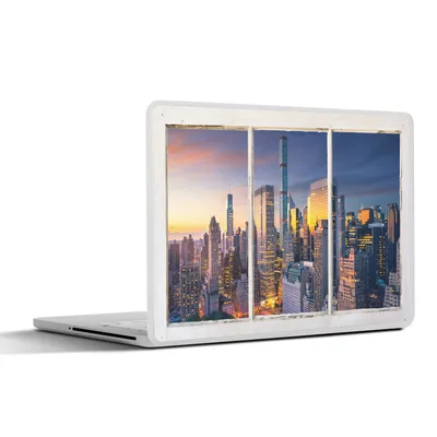 Produktbild von MuchoWow® Laptop Aufkleber Sticker Cover New York - Aussicht - Skyline 31x22.5 cm - Laptop-Deko