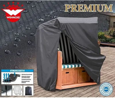 Produktbild von Abdeckung für Garten Strandkorb 130 x 1300 x 170/134cm Happy People 79385