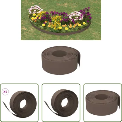 Produktbild von The Living Store Rasenkanten 5 Stk. Braun 10 m 20 cm Polyethylen