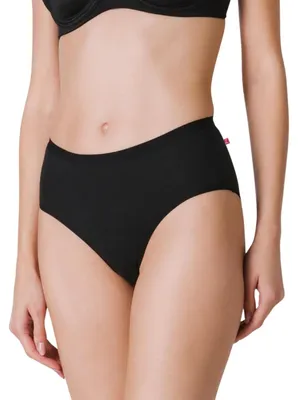 Productafbeelding van Dames Katoenen Hoge Taille Maxi Onderbroek - Zwart Wit Nude - Set van 3