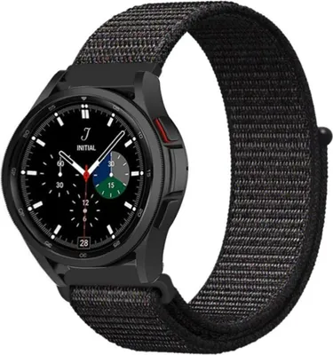 Produktbild von Strap-it Samsung Galaxy Watch 4 Classic 46mm Nylonarmband (Schwarz)