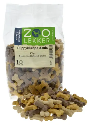 Productafbeelding van Zoolekker Puppykluifjes 3-mix 400 gram