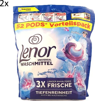 Produktbild von Lenor PODS Universal Waschmittel Aprilfrisch 104 Waschladungen Langanhaltende Frische