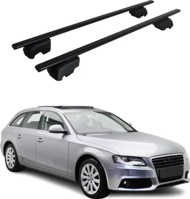 Image de Barres de toit transversales pour Audi A4 2008-2015 Fer Noir 2Pcs