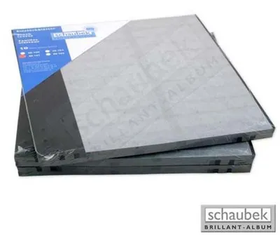 Produktbild von Schaubek EB101-10 Einsteckblatt DONAU, schwarz - mit Mittelstreifen 10 Blatt