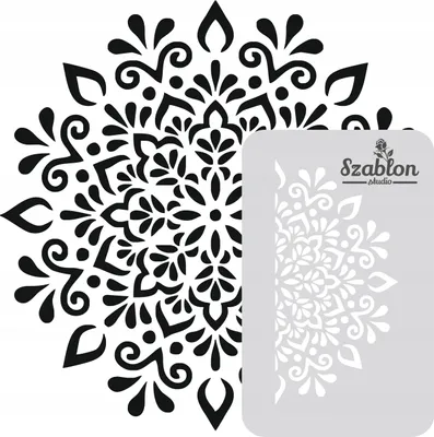 Produktbild von szablon-studio Wiederverwendbare Malerschablone Mandala 68cm Kreis Ornament
