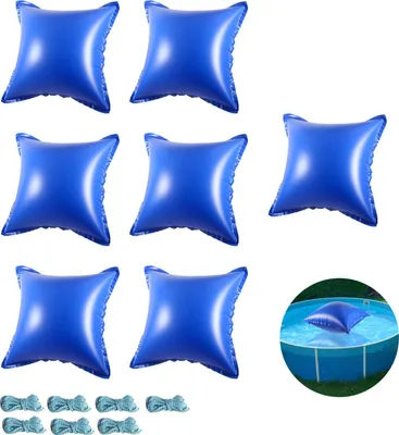 Produktbild von ISOISL Poolkissen 120x120cm | Winterkissen für Pool | Luftkissen Poolabdeckung Quadratisch | Frostbeständig bis -25°C | PVC Material | 7 Stück